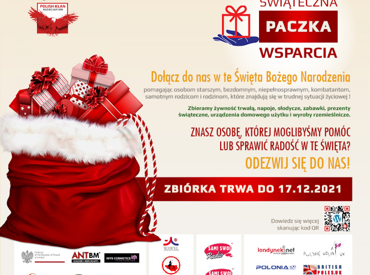 Polish Klan Association  rozpoczyna już po raz trzeci akcję  „Świąteczna Paczka Wsparcia”