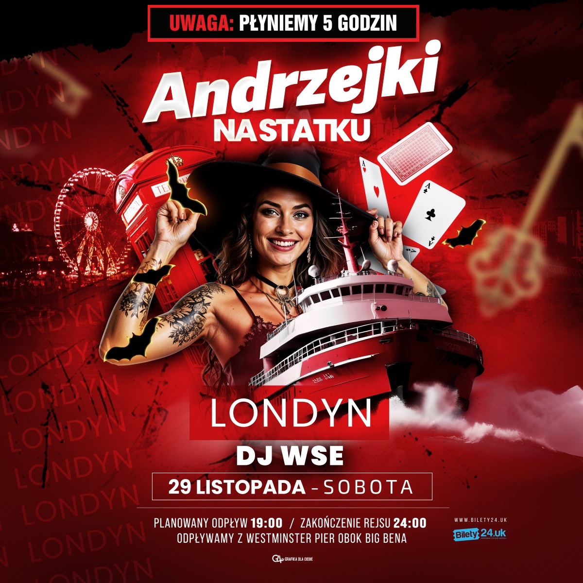 Impreza na statku Londyn